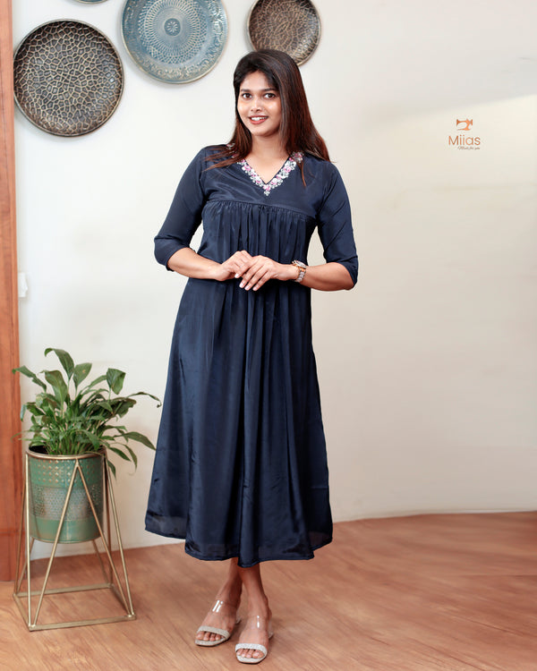 Crepe silk dress-style kurti
