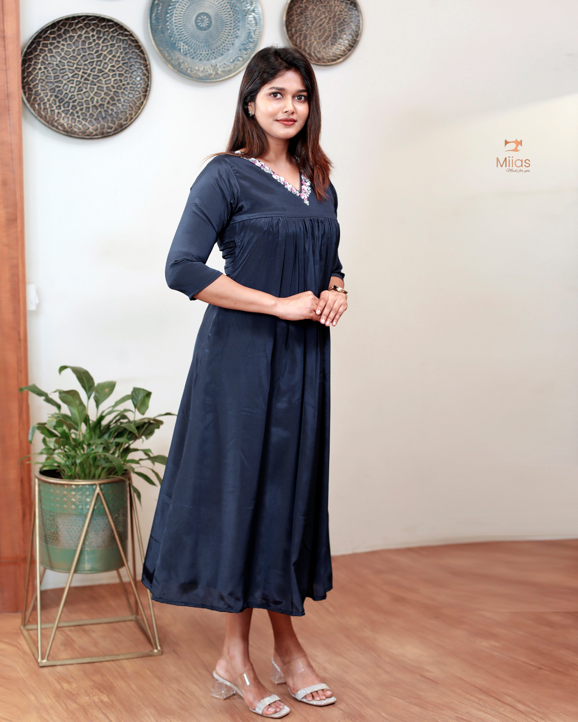 Crepe silk dress-style kurti