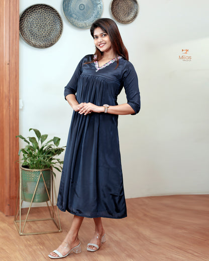 Crepe silk dress-style kurti