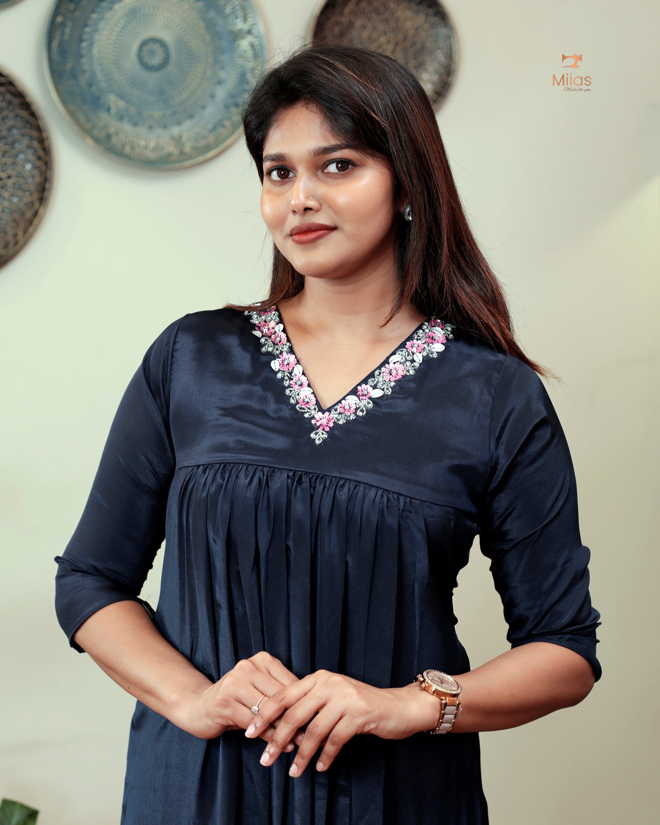 Crepe silk dress-style kurti