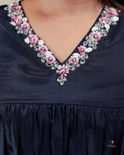 Crepe silk dress-style kurti