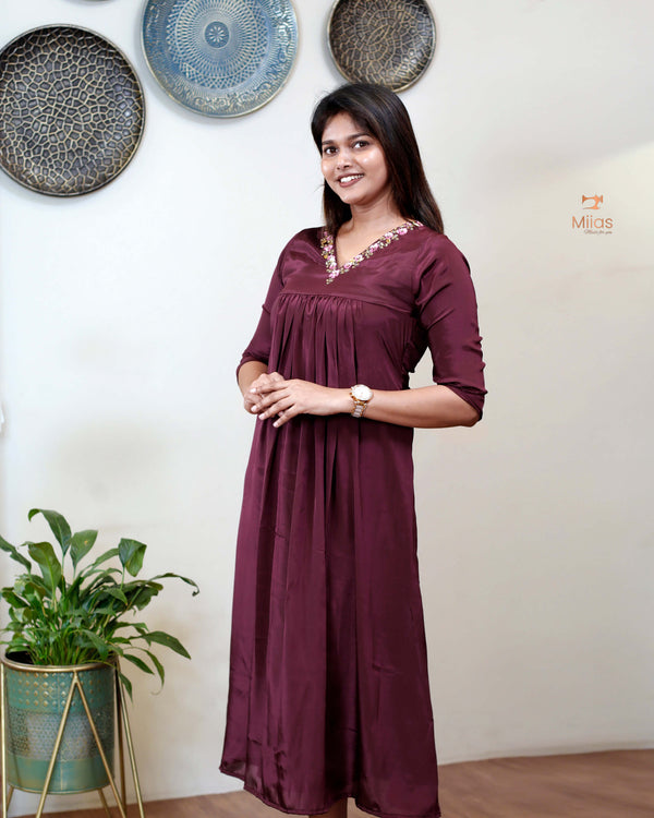 Crepe silk dress-style kurti