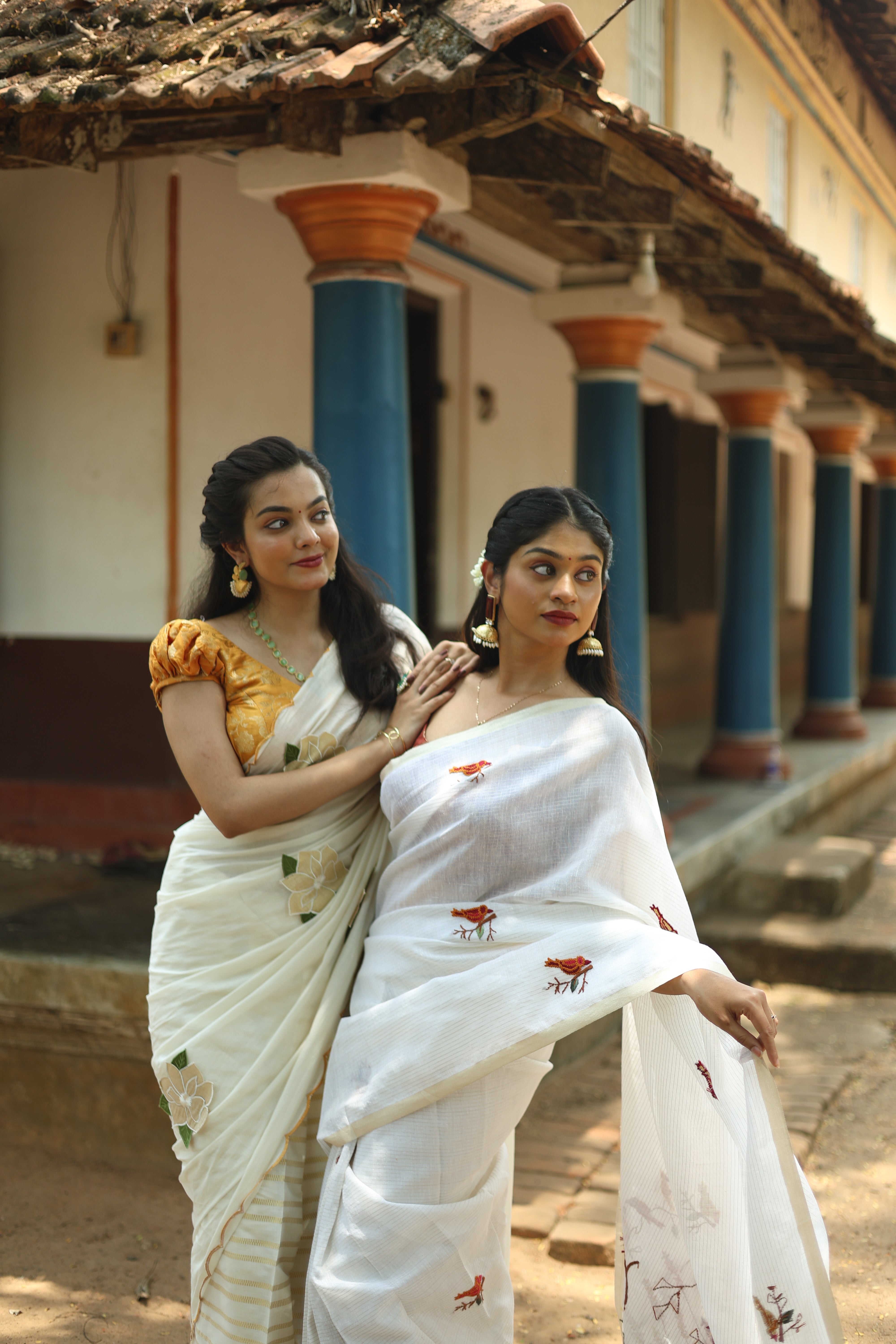 Tissue Check Saree | Handwork & Dual Zari, Banarasi Blouse | Vishu Collection.