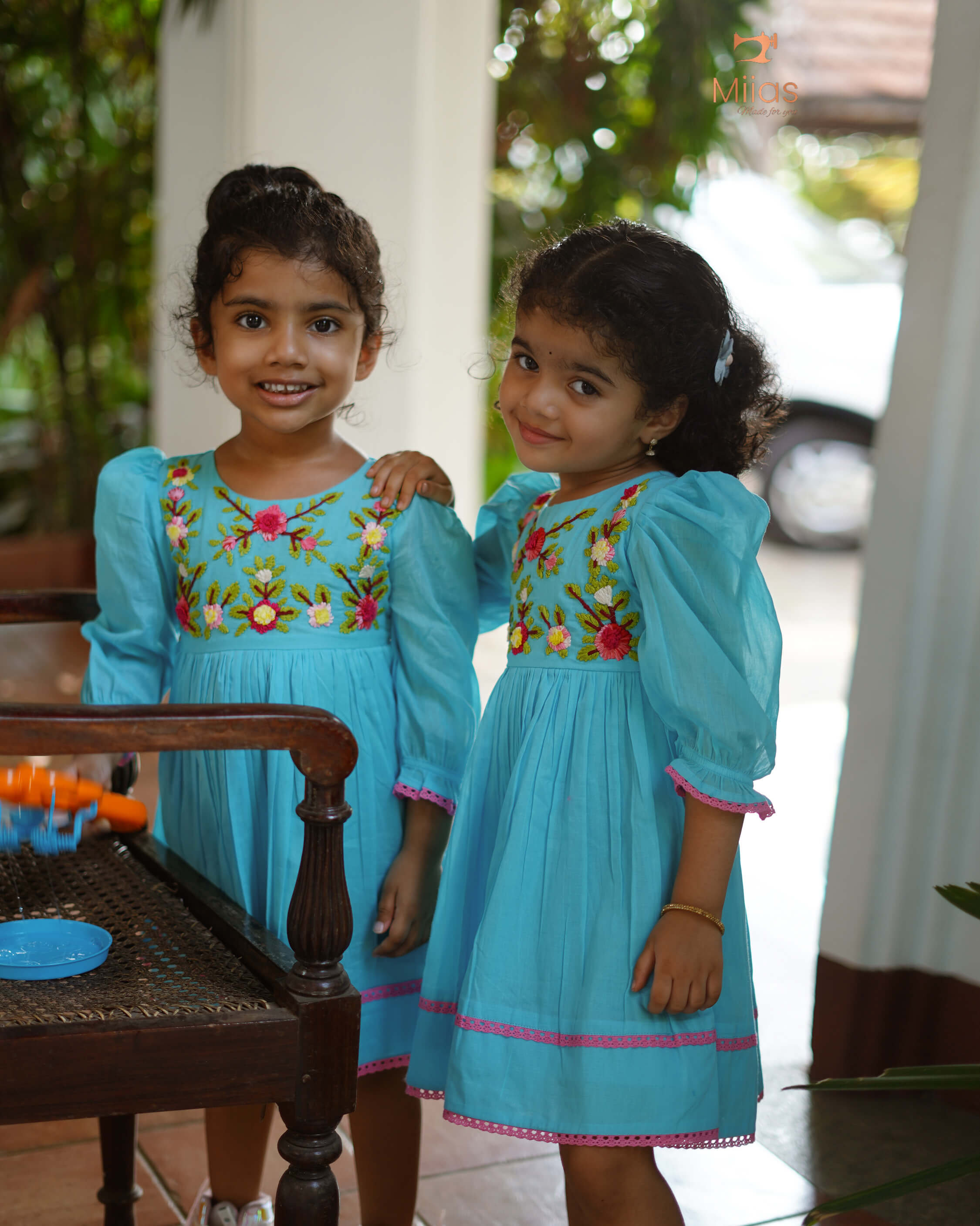 Mul Cotton Frock With Thread Work