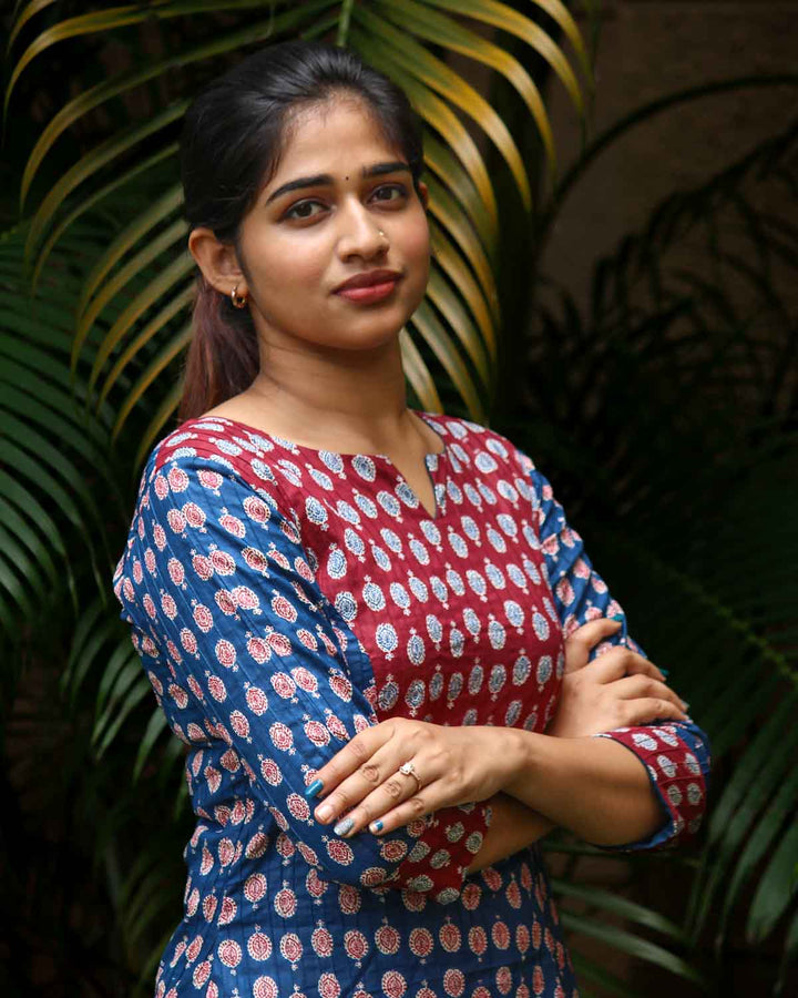 Pintex Cotton Kurti
