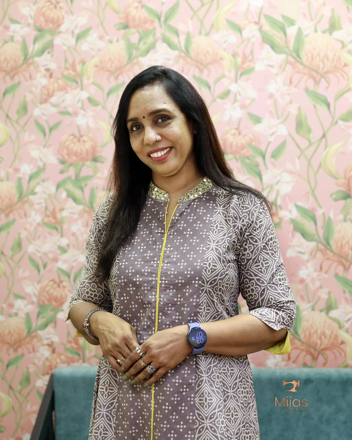 Paper Cotton Panel Cut Kurti