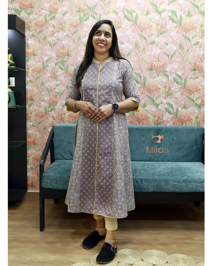 Paper Cotton Panel Cut Kurti