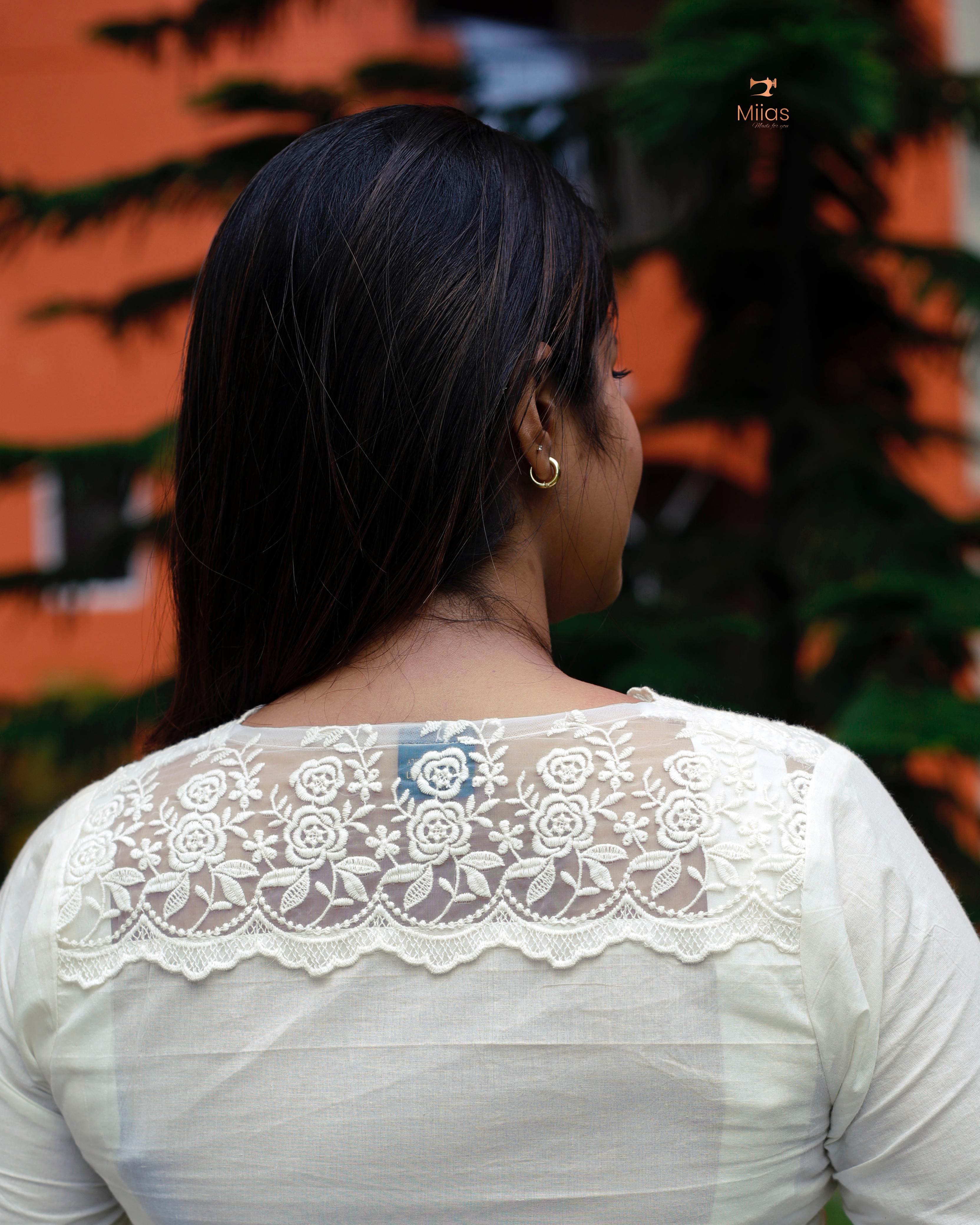 Kora cotton dress-style kurti with slip