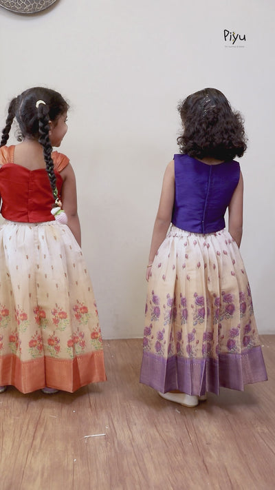 Semi-Silk Blouse | Cotton Tissue Skirt Set